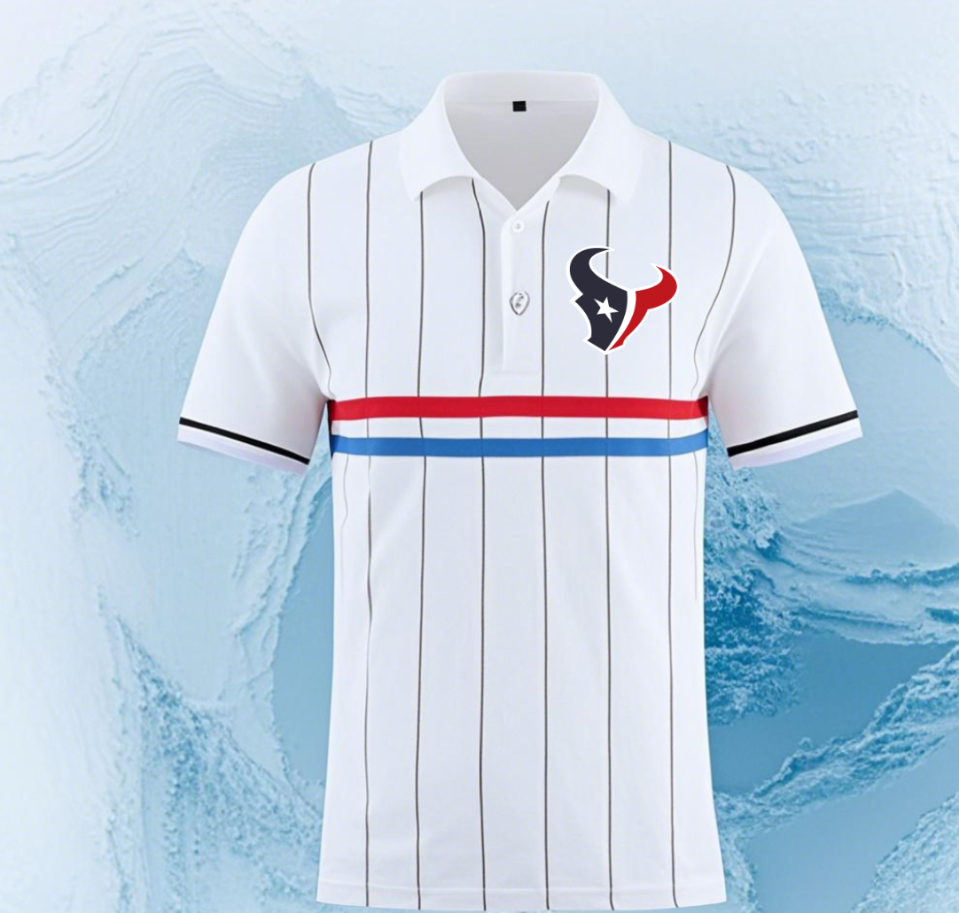Houston Texans white #13 Men 2025 NFL polo T shirt->nfl t-shirts->Sports Accessory